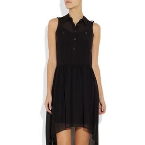 Michael Kors Black Chiffon Sleeveless Dress